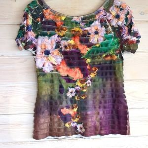 🌹Connected Retro Multicolor Ruffle Top Small